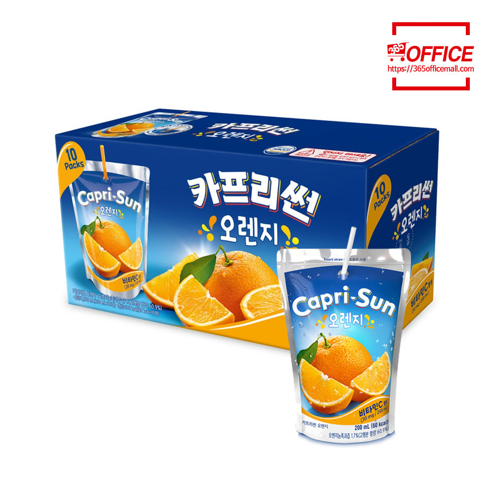 카프리썬 오렌지 200ml(1팩/10개입) 천연과즙 음료수